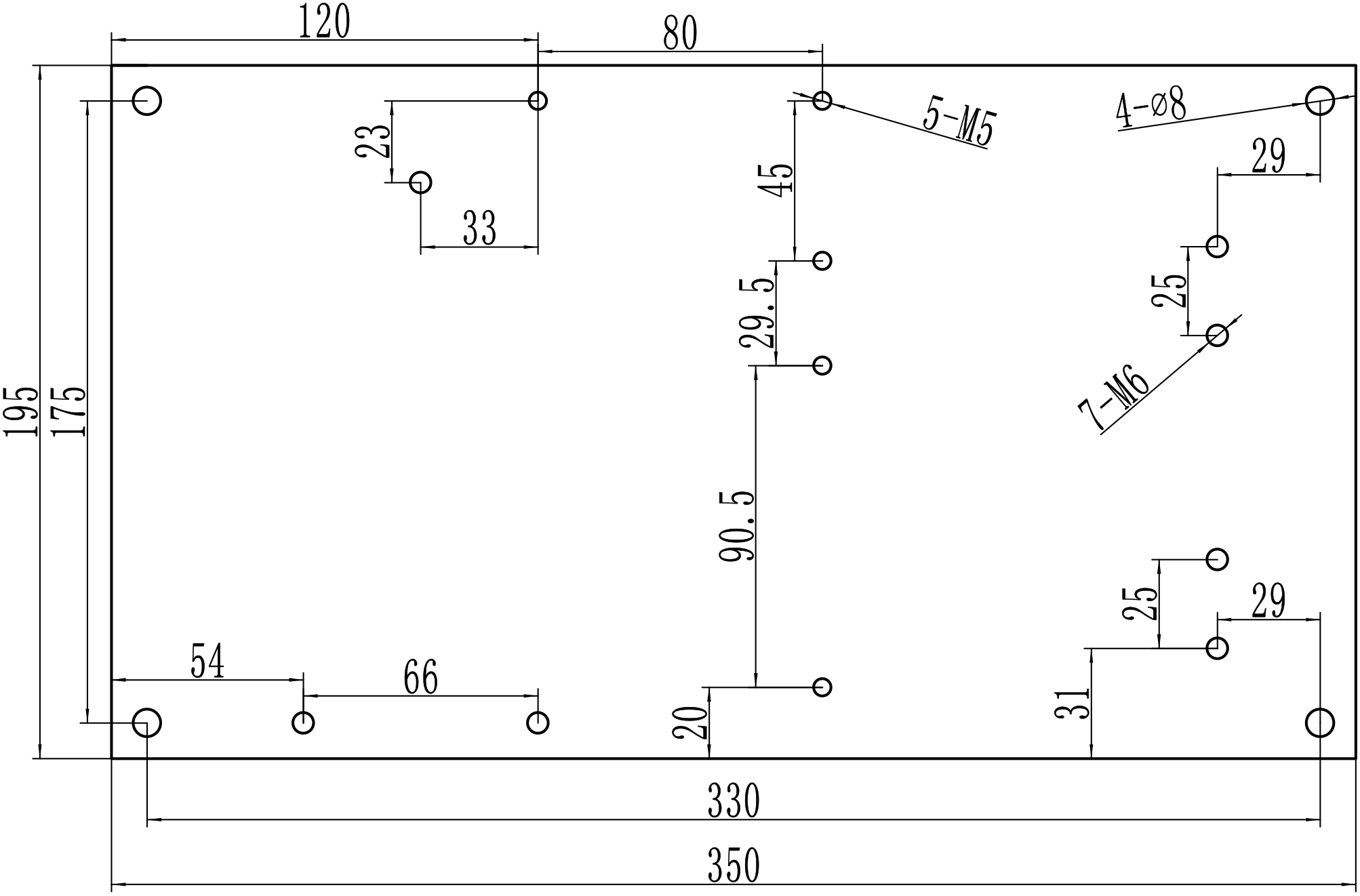 CURTIS DC Series / Compound Motor Controller 1207B-5101 Assemblage Installation Dimensions