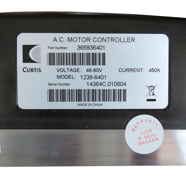 CURTIS AC Motor Speed Controller 1238-6401, 72V (default setting), 48V, 60V or 80V (84V) - 450A