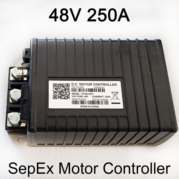 Club Car IQ system DC SepEx Motor Speed Controller, PMC Model 1510A-5251, 48V 250A, 3-Wire 0-5K MCOR Throttle