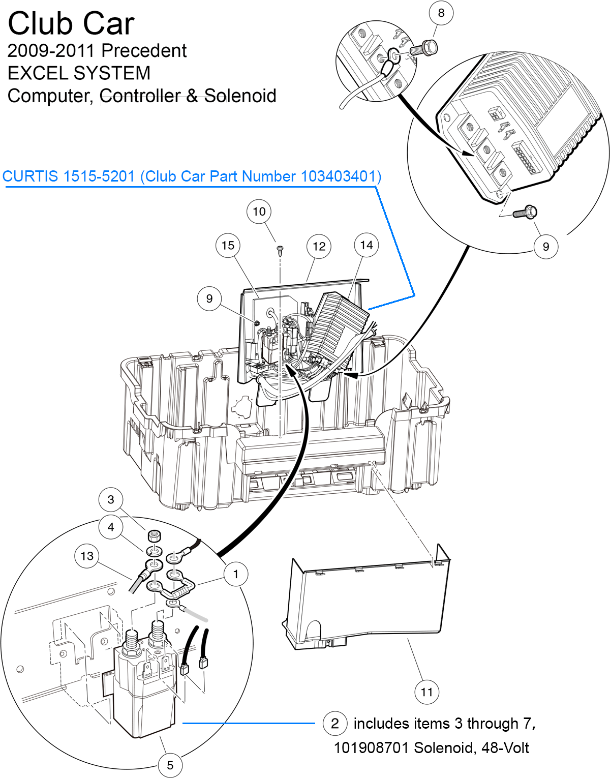 Club Car PRECEDENT Controller 1515-5201 Diagram