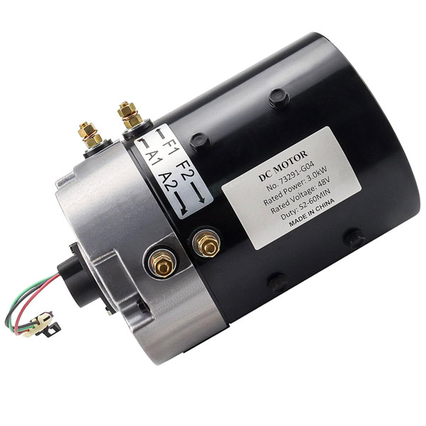 48V DC SepEx Motor, E-Z-GO TXT Part Number 73291-G04, Golf Cart Shunt Type Traction Motor