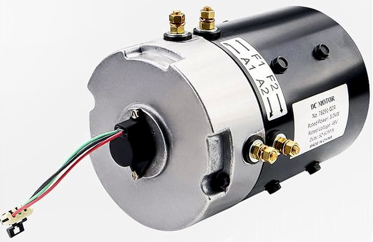 48V DC SepEx Motor, E-Z-GO TXT Part Number 73291-G04, Golf Cart Shunt Type Traction Motor