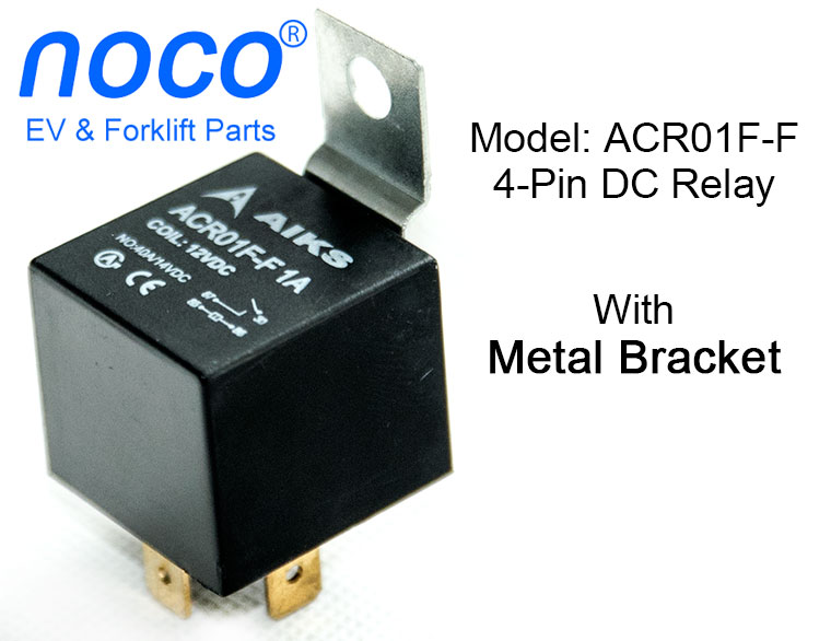 AIKS ACR01F-F, 4-pin / 5-pin Bosch type automotive DC relay  with metal bracket