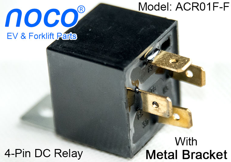 AIKS ACR01F-F, 4-pin / 5-pin Bosch type automotive DC relay  with metal bracket