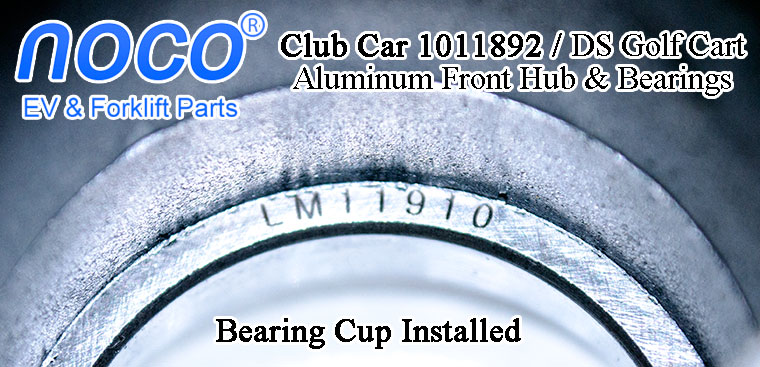 Club Car Part 1011892, Aluminum Front Hub With Bearings,  Fitting 1974 - 2003 DS Golf Carts