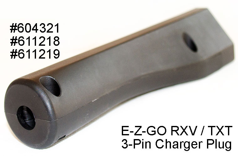 EZGO RXV / TXT 3-Pin Charger Plug 604321 / 611218 / 611219