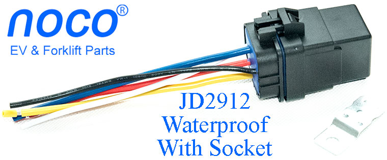 Waterproof JD2912-S DC Relay, With Wired Socket, With Bracket