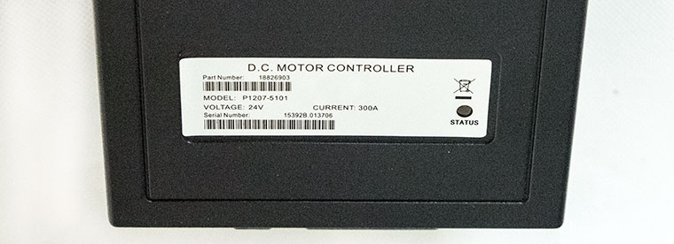 Programmable CURTIS DC Series Motor Speed Controller, PMC Model P1207-5101, 24V / 36V - 275A, 0-5K or 0-5V Electric Throttle