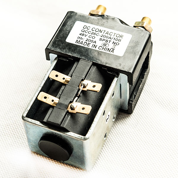 SPSD Normal Open DC Solenoid QCC26C-200A/10, Golf Cart Main Contactor, Interrupted Load 200A, Continuous Load 150A