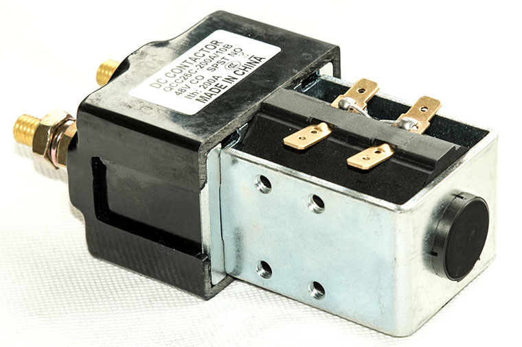 SPSD Normal Open DC Solenoid QCC26C-200A/10, Golf Cart Main Contactor, Interrupted Load 200A, Continuous Load 150A