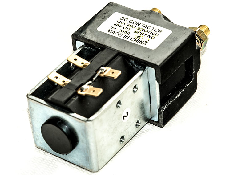 SPSD Normal Open DC Solenoid QCC26C-200A/10, Golf Cart Main Contactor, Interrupted Load 200A, Continuous Load 150A