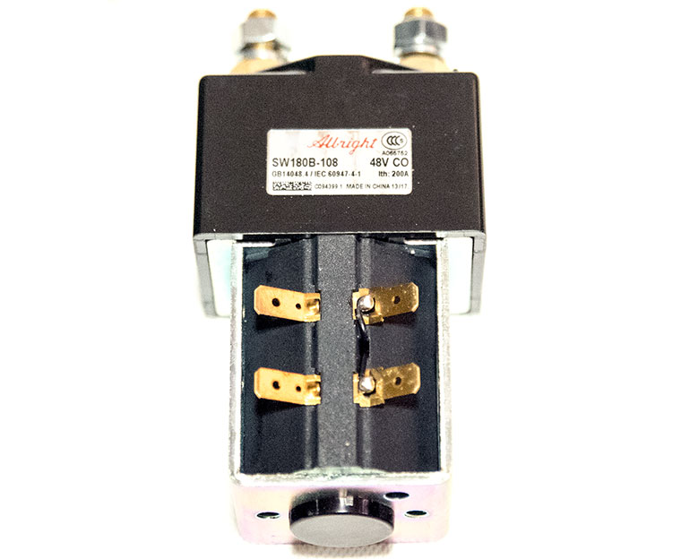 Abright SW180B-108 DC Contactor, 48V 200A CO, With Magnetic Blowout