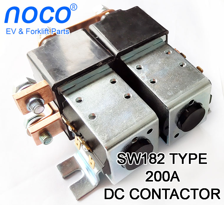 200A SW182 Style Motor Reversing Contactor, Paired Single Pole Double Throw Contactor With Bracket