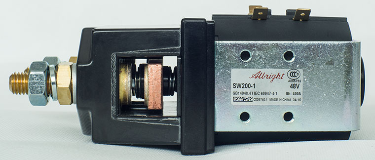 Abright SW200-1 DC Contactor, 48V 400A Forklift DC Power Disconnector