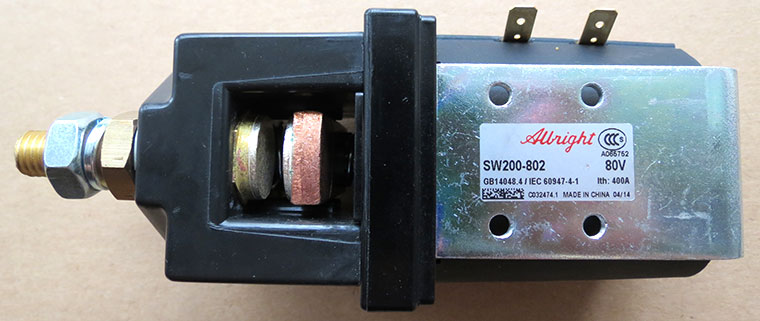 Albright SPST Normal Open DC Solenoid SW200-802, Forklift 80V 400A lifting pump contactor