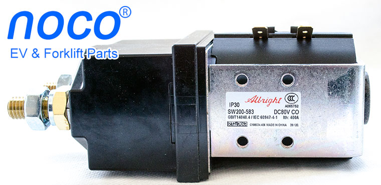 Albright SPST Normal Open DC Solenoid SW200-583, Forklift 80V 400A Main Contactor