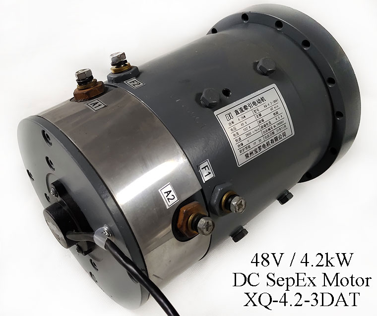 48V 4.2kW DC SepEx Motor XQ-4.2-3DAT, Eagle Marshell Fairplay Golf Cart Traction Motor