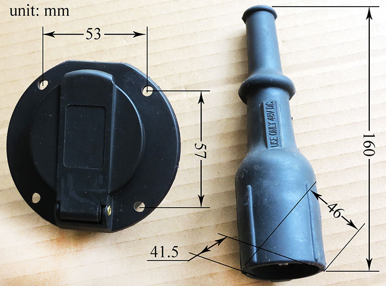 YEEDA ET010803 Connector Dimensions, Plug + Sockect